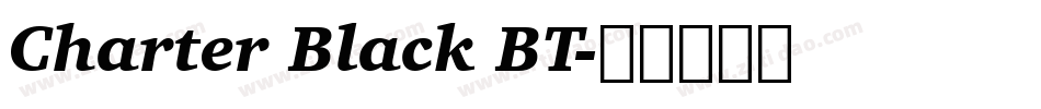 Charter Black BT字体转换